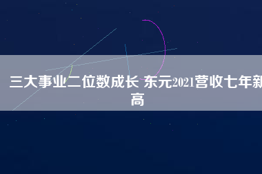 三大事業(yè)二位數(shù)成長(zhǎng) 東元2021營(yíng)收七年新高