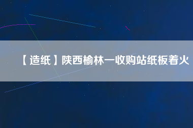 【造紙】陜西榆林一收購(gòu)站紙板著火