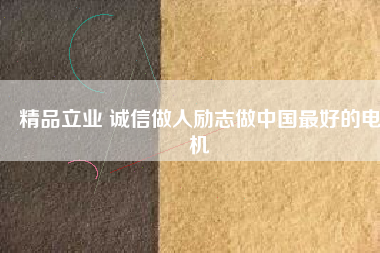 精品立業(yè) 誠信做人勵志做中國最好的電機
          