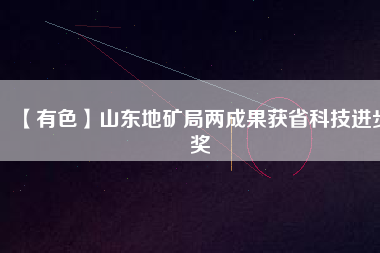 【有色】山東地礦局兩成果獲省科技進步獎