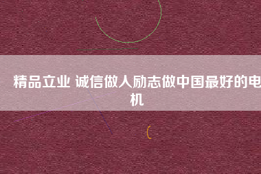 精品立業(yè) 誠信做人勵志做中國最好的電機
          