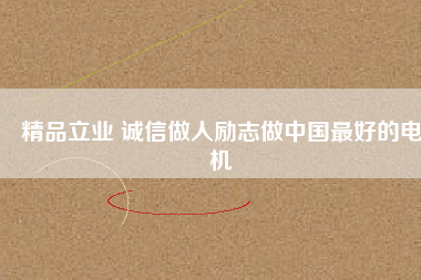 精品立業(yè) 誠信做人勵志做中國最好的電機
          