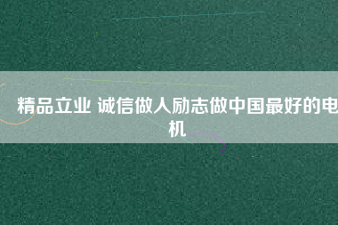 精品立業(yè) 誠信做人勵志做中國最好的電機
          