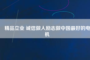 精品立業(yè) 誠信做人勵志做中國最好的電機
          