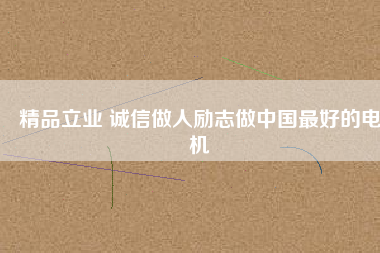 精品立業(yè) 誠信做人勵志做中國最好的電機
          