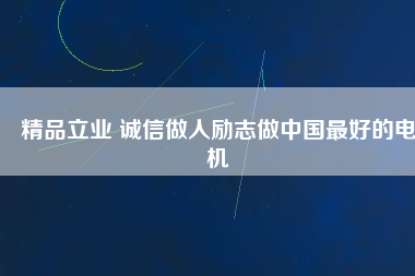 精品立業(yè) 誠信做人勵志做中國最好的電機
          