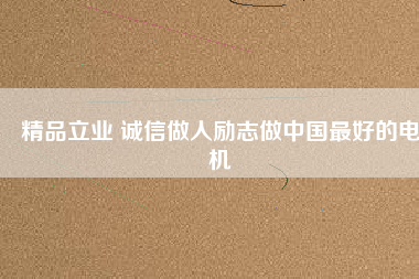 精品立業(yè) 誠信做人勵志做中國最好的電機
          