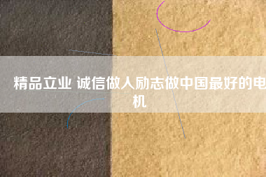 精品立業(yè) 誠信做人勵志做中國最好的電機
          