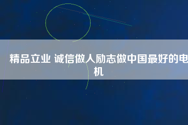 精品立業(yè) 誠信做人勵志做中國最好的電機
          