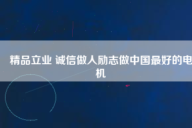 精品立業(yè) 誠信做人勵志做中國最好的電機
          