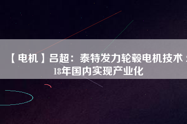 【電機】呂超：泰特發(fā)力輪轂電機技術(shù) 2018年國內(nèi)實現(xiàn)產(chǎn)業(yè)化
          