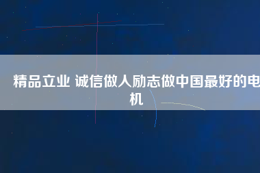 精品立業(yè) 誠信做人勵志做中國最好的電機
          