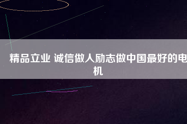 精品立業(yè) 誠信做人勵志做中國最好的電機
          